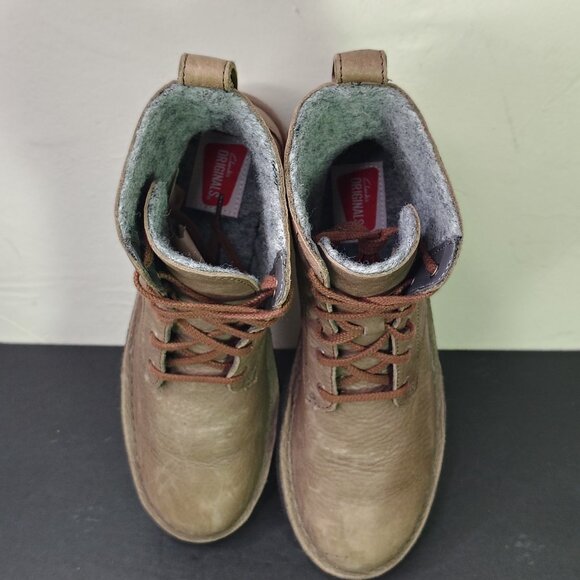 Clarks Maru Elsa 26119103 Womens Brown Leather Lace Up Ankle Booties Boots Crepe - Picture 12 of 12